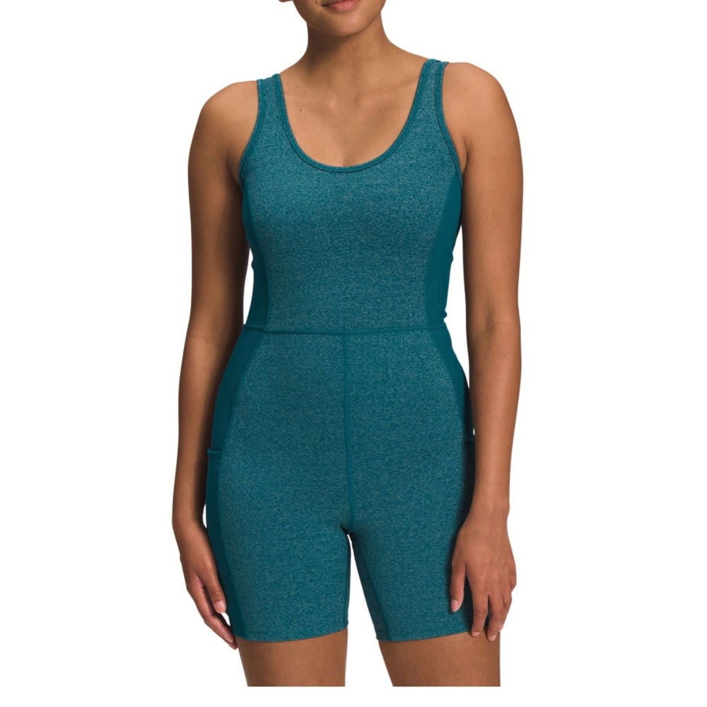 The north face, teal onesie romper jumpsuit